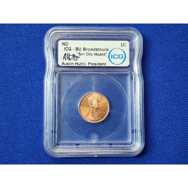 2000-D Lincoln Memorial Cent - BU Broadstruck "Sin City Hoard" ICG
