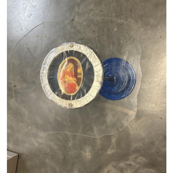 Beautiful Virgin Mary & Baby Jesus Decorative Table - Recently repainted and redone!
