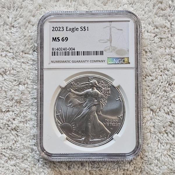 NGC MS69 Graded 2023 .999 Fine Silver 1oz. Eagle