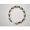 Image 3 : Gorgeous Jared Pearl Bracelet w/ Sterling Silver Clasp & Textured Spacer Beads - Total Weight: 11.7g