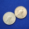 Image 2 : Two 1922 United States Silver Peace Dollars - 90% Silver 