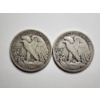 Image 3 : Two Walking Liberty 90% Silver Half Dollars ~ 1942-S & 1943 ~ $1.00 Face Value