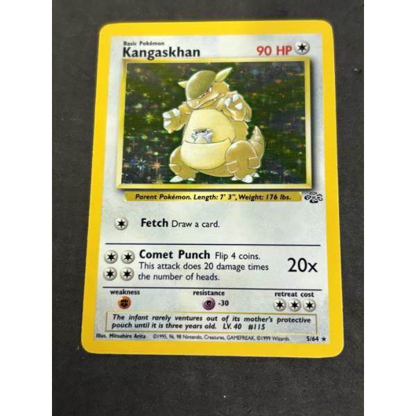 Kangaskhan 5/64 Rare Holo Pokémon Trading Card - Jungle Card - Vintage 1995