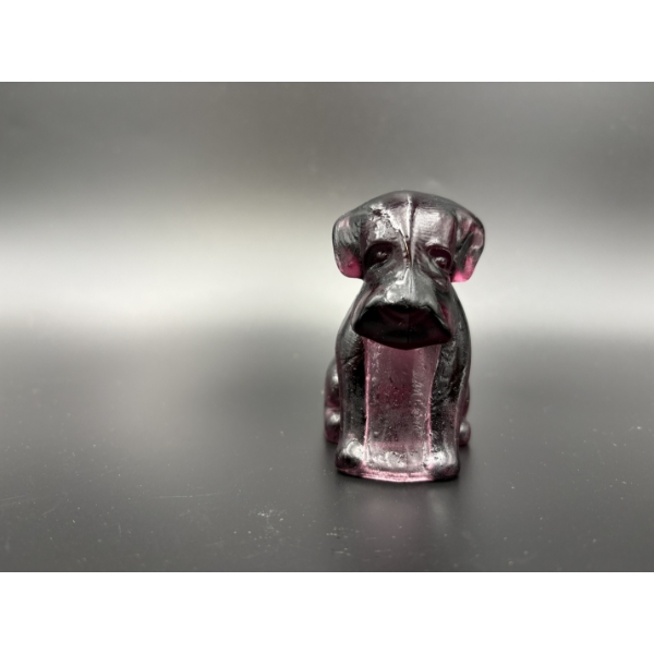 Degenhart Dogs - Amethyst Color - Adorable Glass Dog Figurine - ~2.5 inches 