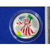 Image 2 : 1999 Uncirculated American Silver Eagle 1 oz .999 Fine Silver Colorized in Capsule w/ COA