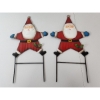 Image 1 : 2 Outdoor Metal Christmas Santa Stakes - Approx. 19in Tall