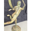 Image 3 : Brass ATLANTA -Marathon Running Woman- Sculpture by Paul Manship - 2ft. 10in Tall