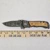 Image 2 : Browning Wood Handle Damascus Pattern Folding Pocket Knife 8.0"