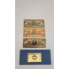 Image 1 : (3) "Bank Of Canada" 24K Gold Foil Novelty Banknotes Set w/ COA