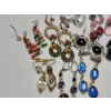 Image 6 : 16 Pairs of Assorted Costume Earrings Including Silver/Gold-Tone, Studs, Dangle, Holiday