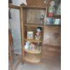 Image 5 : RARE Antique - Oak Victorian Combination Desk / Mirrored Bent Glass Curio Cabinet 