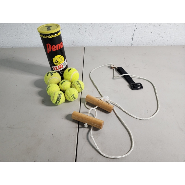 Tennis Balls & Shoulder Pulley Device