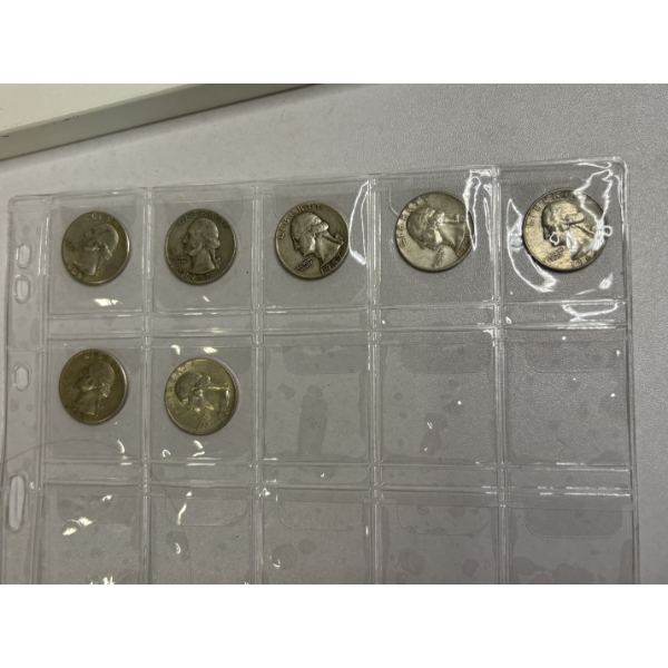 90% Silver Quarters - 1957D -1961 - 1963D - 1964 - FV $1.75 - ASW: 0.1808oz per Quarter