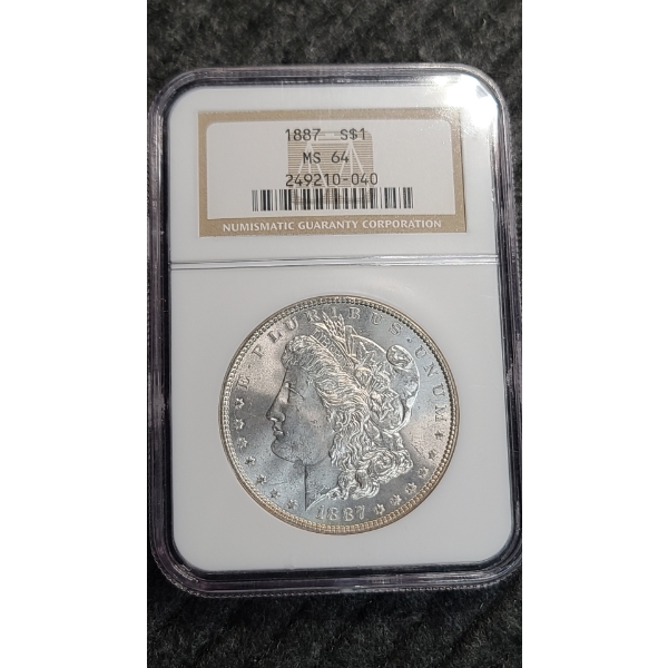 1887 NGC MS 64 Morgan Silver Dollar