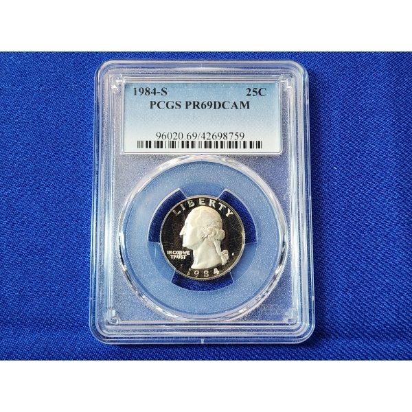 1984-S Washington Quarter Proof Graded PR 69 DCAM by PCGS