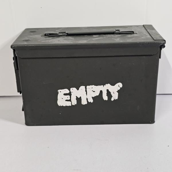 US Military Style Steel Ammunition Can Lot With Cable Gun Lock And Nylon Bore Cleaning Brush