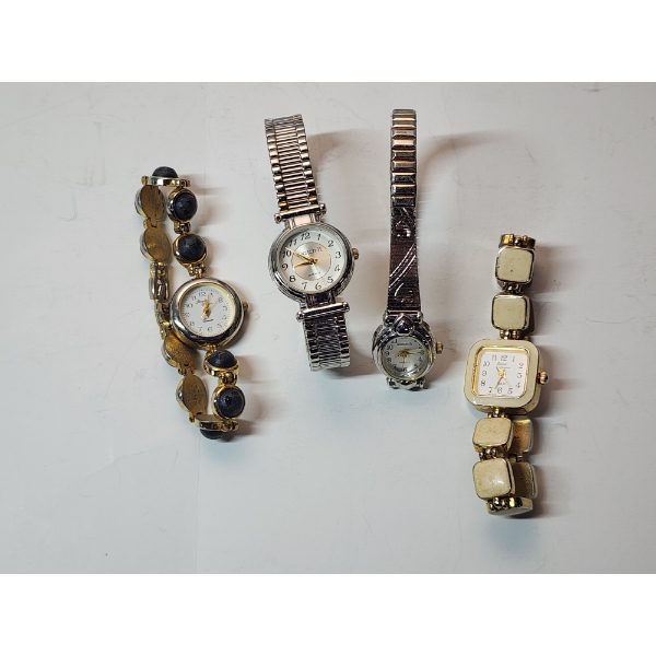 Lot of (4) Women's Gold/Silver-Tone Fashion Watches