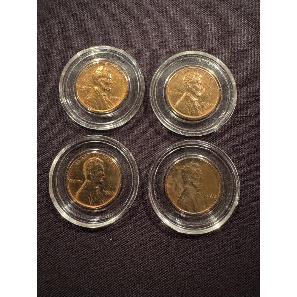 4 - United States Lincoln Wheat Pennies - Great Coins