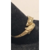 Image 3 : 10K Yellow Gold Textured Double Dolphin Ring - Size 8 - Weight: 1.5g