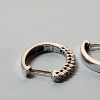 Image 3 : Stunning 14K White Gold Diamond Studded Hoop Earrings - Total Weight: 2.2g