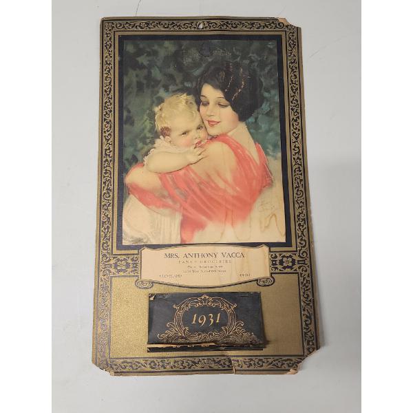 Vintage 1931 Mrs. Anthony Vacca Calendar