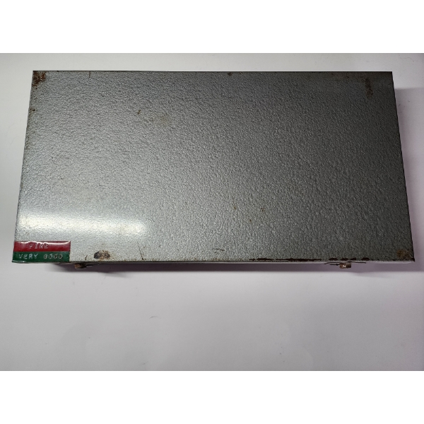 Vintage Metal Coin Collection Storage Box With Latching Lid