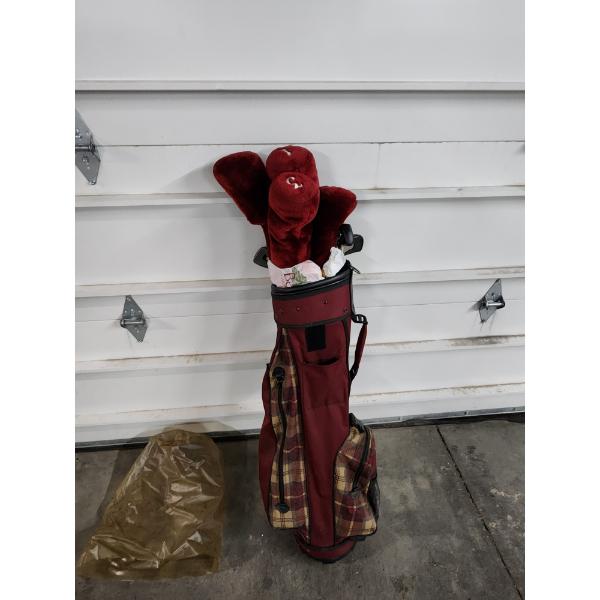 Knight Golf Bag with Clubs, Covers, Golf Balls