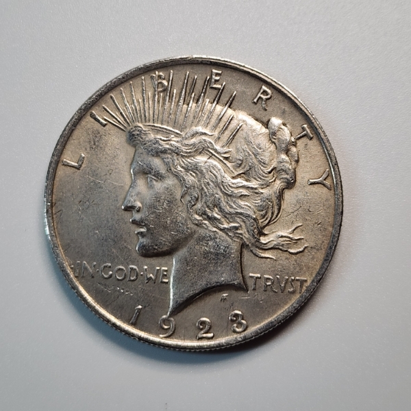 1923 Silver Peace Dollar - 90% Silver United States Coin