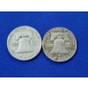 Image 2 : 2 - 90% Silver Franklin Half Dollars: 1953-D & 1958-D