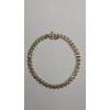 Image 2 : Vintage 10K Yellow Gold "S" Link 7" Tennis Bracelet With Diamonds - Weight: 9.1g