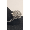 Image 3 : Women's 14K White Gold Diamond Cluster Cocktail Ring - Size 8 - Weight: 8.1g