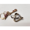 Image 4 : 10K Gold Heart-Shaped Jewelry - Pendant and Earrings Total Weight 4.0g