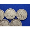 Image 7 : x5 90% Silver Walking Liberty Half Dollars: 1941, 1942, 1942, 1943, 1943 FV: $2.50