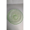 Image 3 : 1930's Anchor Hocking Mayfair/Open Rose Green Uranium Glass Depression Glass Low Bowl