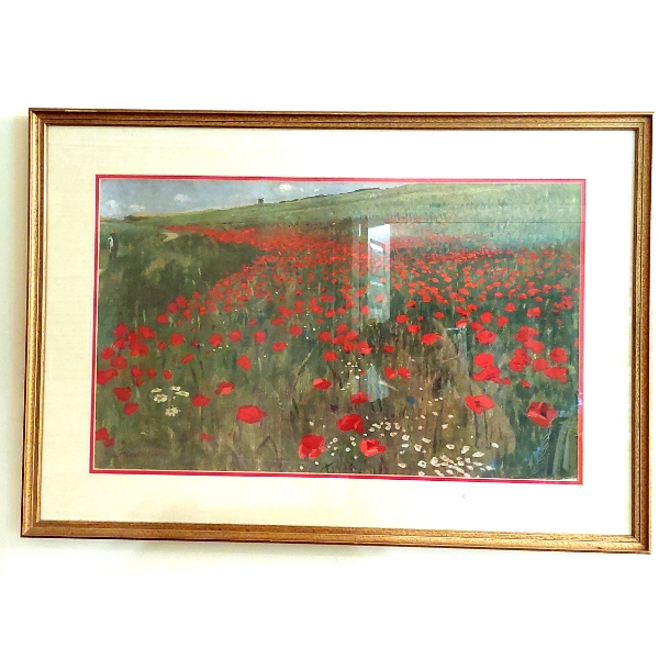 Large 20" x 28" Limited Edition Poppies Print - Nicely Framed