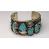 Image 1 : Vintage Mexico Southwest Style Turquoise-Like Cuff Bracelet 