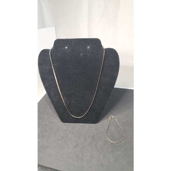 Costume Gold Plated Necklace & Bracelet Set 