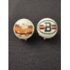 2 - Vintage Cleveland Browns Promotional Advertising Marbles - Excellent Condition