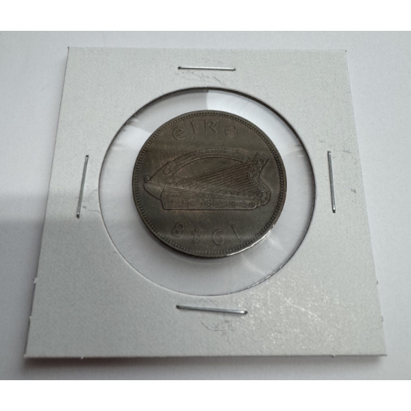 Irish Pre-Decimal Bronze Penny Featuring a Gaelic Harp- Minted in1948- Beautiful Condition 