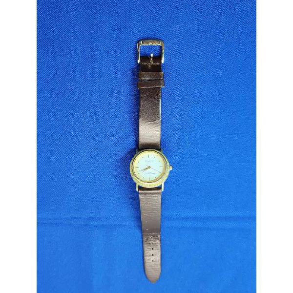 Ted Lapidus 18K Gold-Plated Watch Leather Band