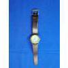 Image 1 : Ted Lapidus 18K Gold-Plated Watch Leather Band