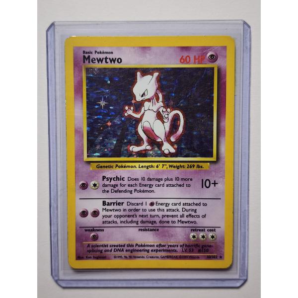 Mewtwo 10/102 Holo Rare Vintage Pokemon Trading Card ~ GREAT CONDITION!