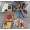 Image 1 : Vintage Toy Collection Including- 3 Swings With Chains, Play Doh Factory, Books & Sunspot Doll 