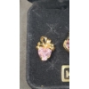 Image 7 : 14K Gold Purple & Pink Necklace Pendants - Total Weight: 5.7g