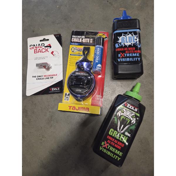 New Chalk Line Items Including Blue And Green Chalk 