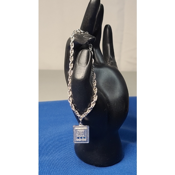 General Motors Employee Service 10K Gold Filled Pendant With Sapphire & 12K Gold Filled Bracelet 