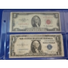 Image 2 : (4) U.S. Notes: (1) 1953-A $2 Note and (3) $1 Silver Cetificates: 1935 B, C, D