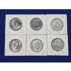 Image 1 : Lot of (6) Kennedy Half Dollar Coins (2) 1968-D, (3) 1971-D, 1967