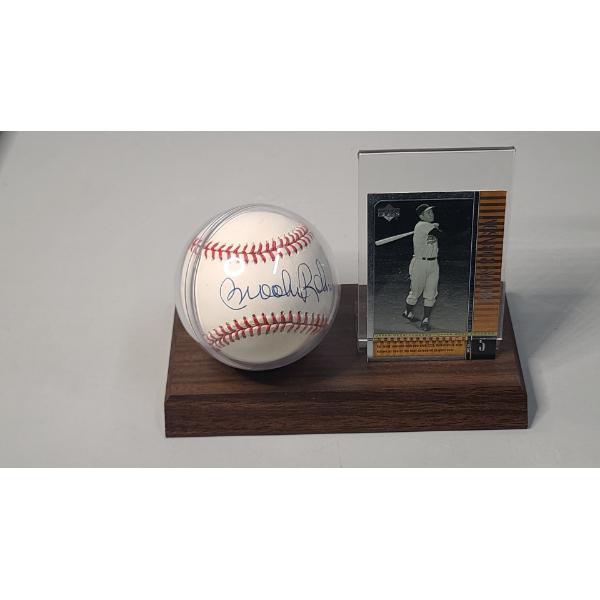 Brooks Robinson Autographed Rawlings Baseball With 2000 Upper Deck Baseball Card In Display Stand 