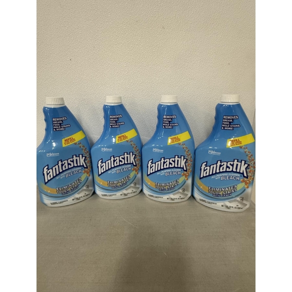 4 - Brand New 32oz Fantastik All Purpose Bleach Cleaner - All 4 Bottles For One Bid